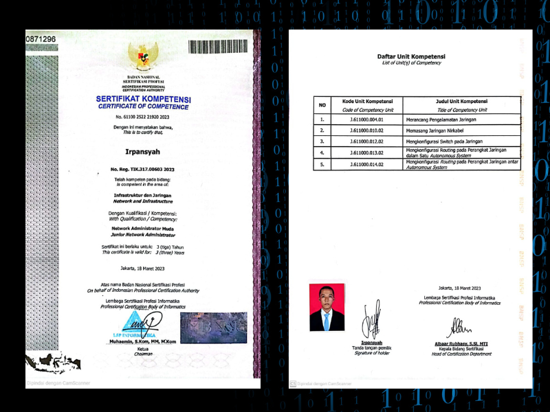 Sertifikat Junior Network Administrator